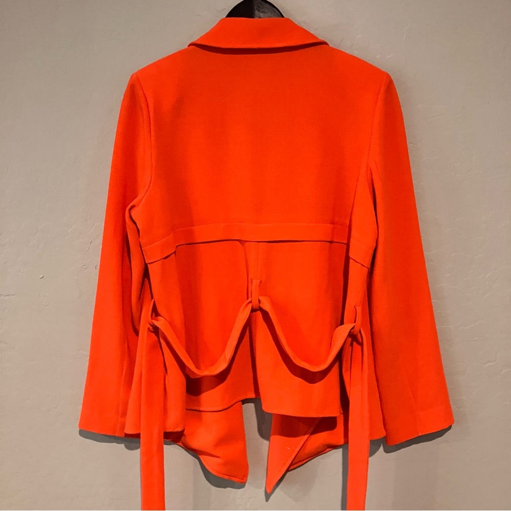 Vince Camuto Orange Tie Open Front Blazer Jacket Size 8 - Picture 8 of 12